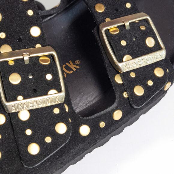 Birkenstock Arizona Sandals Size 40 Black Studded Boho Comfort NWOT - Picture 6 of 8